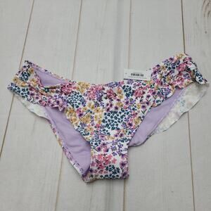 Adore Me Tiffany contour bikini bottoms cheeky ruffle floral print